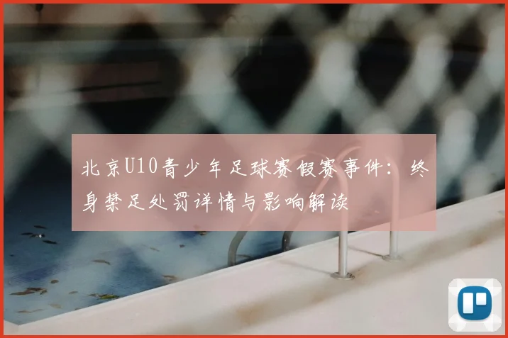 北京U10青少年足球赛假赛事件：终身禁足处罚详情与影响解读